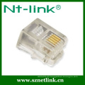 Telefone plugue modular utp 6p4c rj45 unshielded